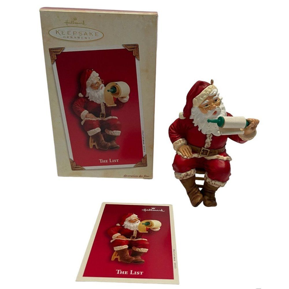 Vintage 2003 Hallmark Keepsake THE Nice LIST Christmas Ornament Santa Claus